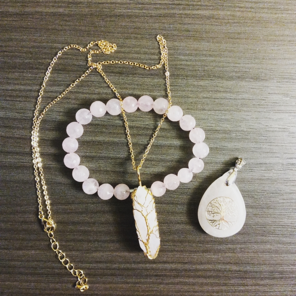 Rose Quartz Handmade Natural Gemstone Bracelet